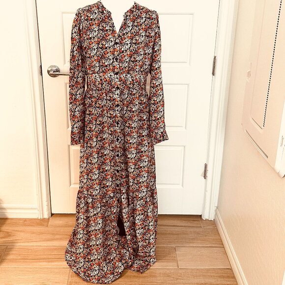 MOLLY BRACKEN BUTTONDOWN MAXI DRESS MEDIUM - Picture 1 of 7
